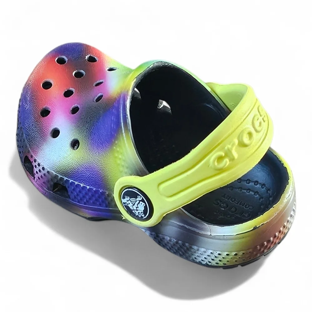 Kids Toddler Unisex Tie-Dye Crocs Classic Clog Size C4